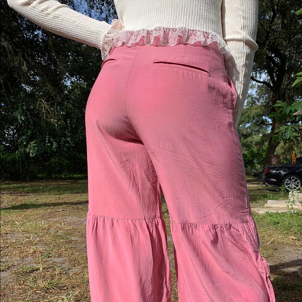 H&M Pastel Pink Wide Leg Pants